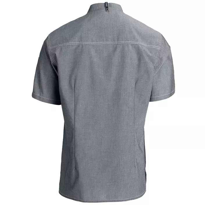 Kentaur modern fit short-sleeved chefs shirt/service shirt, Chambray Grey, large image number 1