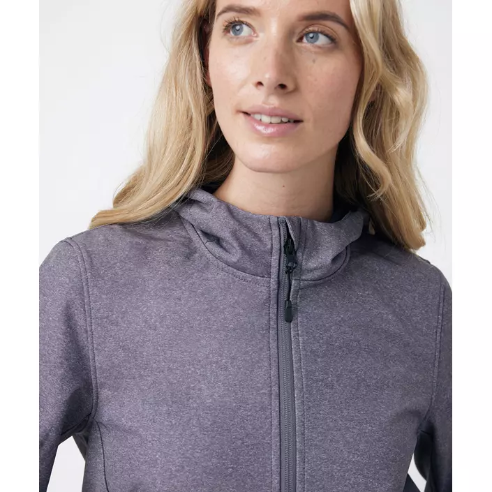 Iqoniq Makalu dame softshelljakke, Vulcano Heather Grey, large image number 5