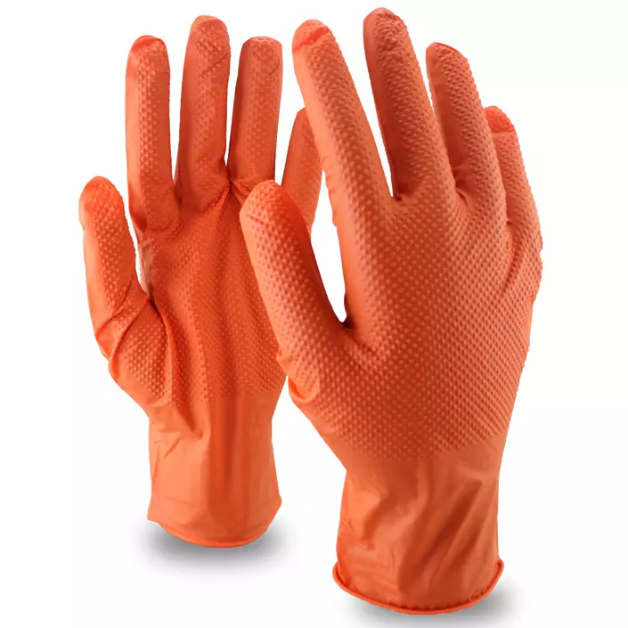 OX-ON Disposable Supreme 15600 nitril engångshandskar 50 st., Orange, large image number 0