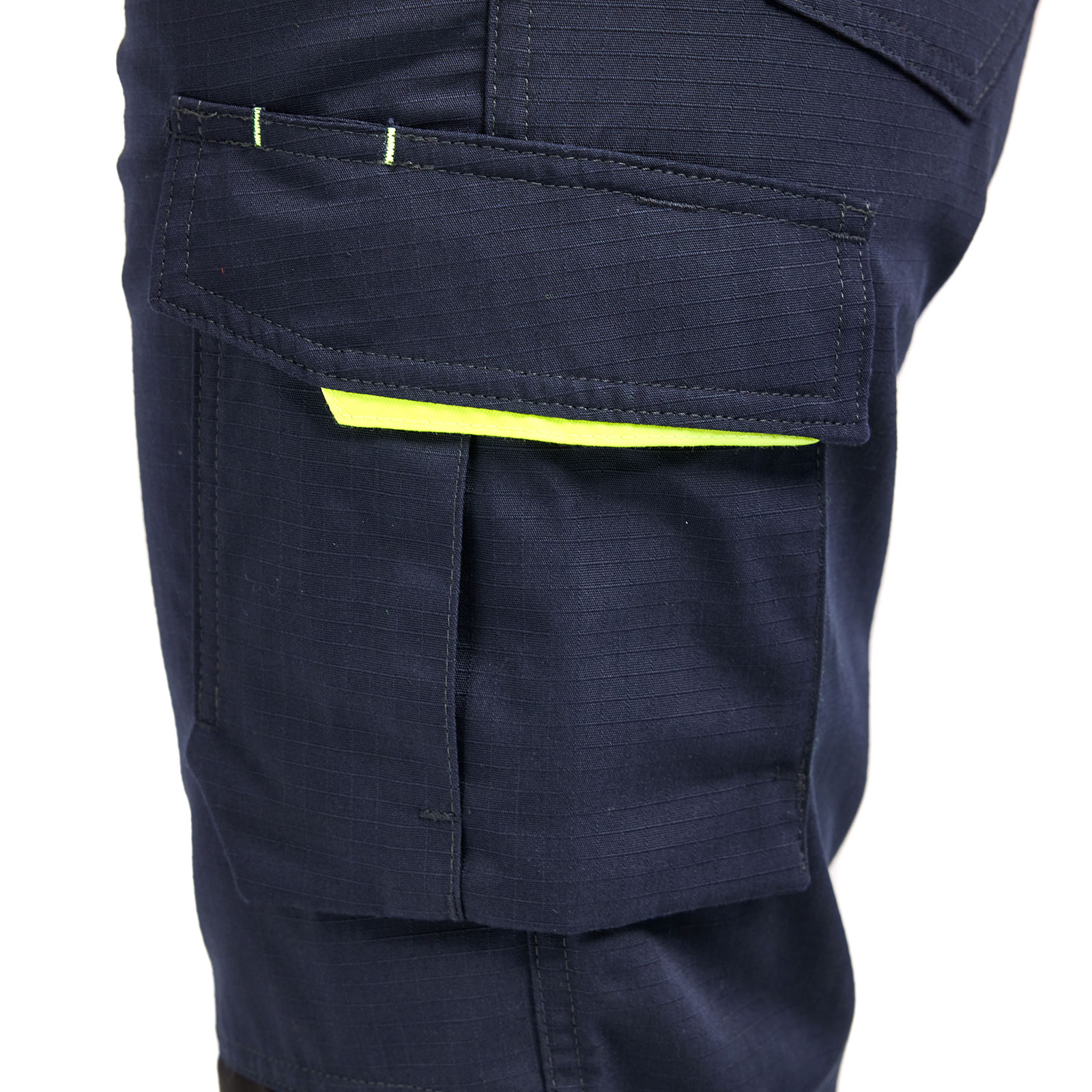Bl&aring;kl&auml;der Unite arbetsbyxa dam, M&ouml;rk Marinbl&aring;/Hi-Vis Gul, large image number 7
