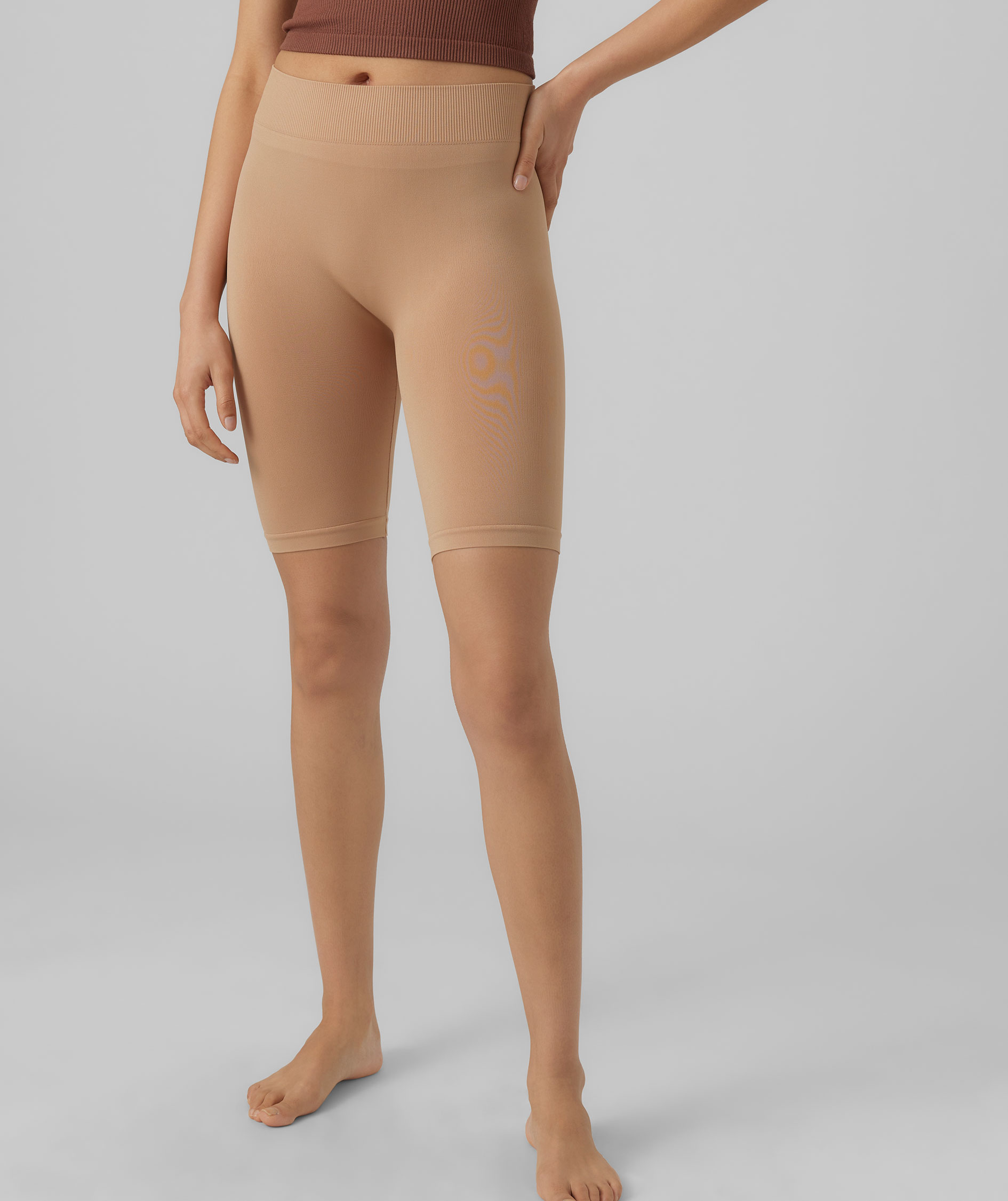 Vero Moda VMJACKIE women's seamless inner shorts, Tan, large image number 4