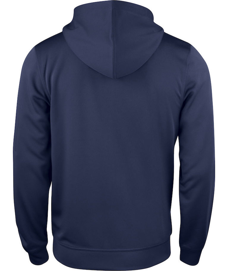 Clique Basis Active hoodie with full zipper, Dark Marine Blue