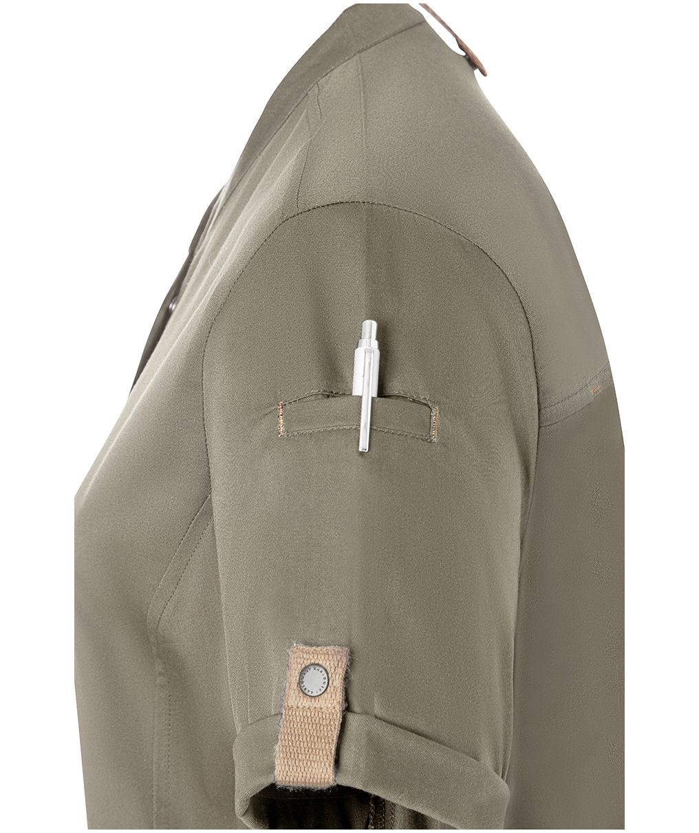 Karlowsky Green-Generation kort&auml;rmad kockjacka dam, sage, large image number 6