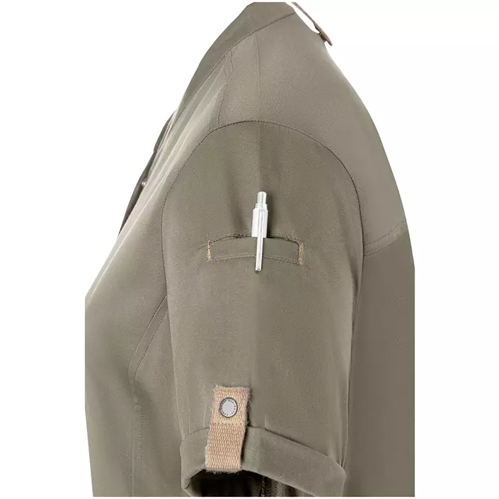 Karlowsky Green-Generation kortærmet dame kokkejakke, sage, large image number 6