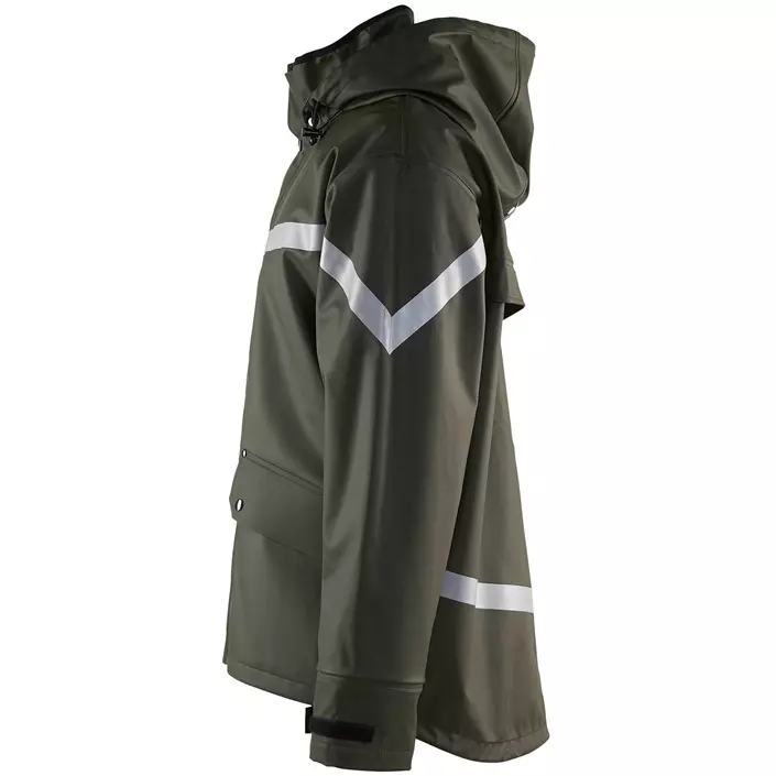 Blåkläder rain jacket, Army Green, large image number 3