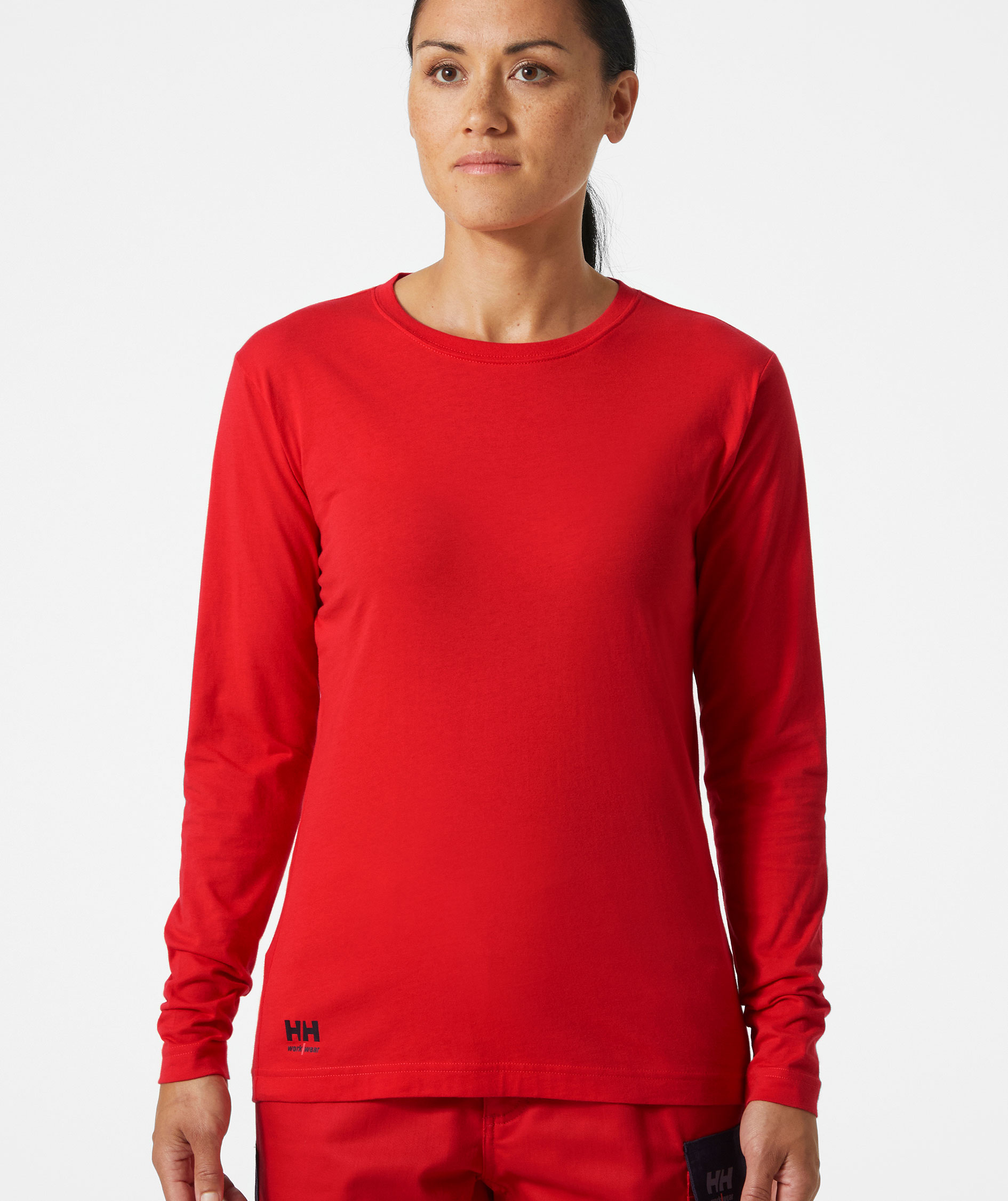 Helly Hansen Classic long-sleeved women's T-shirt, Alert red