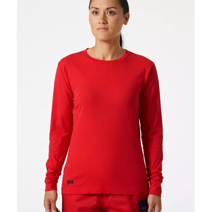 Helly Hansen Classic langærmet dame T-shirt, Alert red, large image number 1