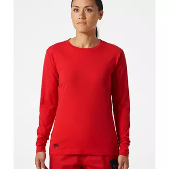 Helly Hansen Classic long-sleeved women's T-shirt, Alert red