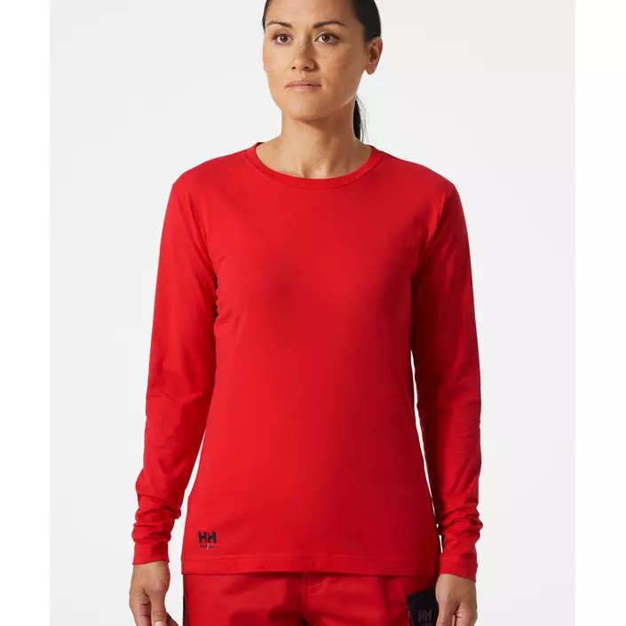 Helly Hansen Classic langærmet dame T-shirt, Alert red, large image number 1