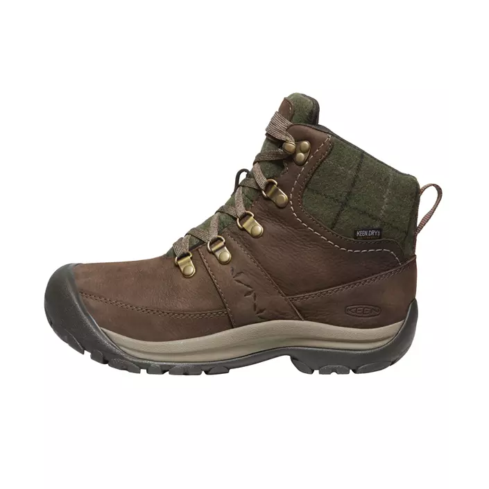 Keen Kaci III Winter MID WP women's hiking boots, Dark earth/Green, large image number 1