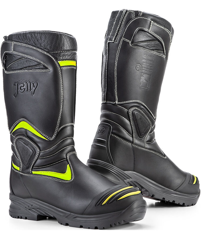 Jolly 9305 Fire profi vernest&oslash;vler S3, Hi-Vis Svart/Gul