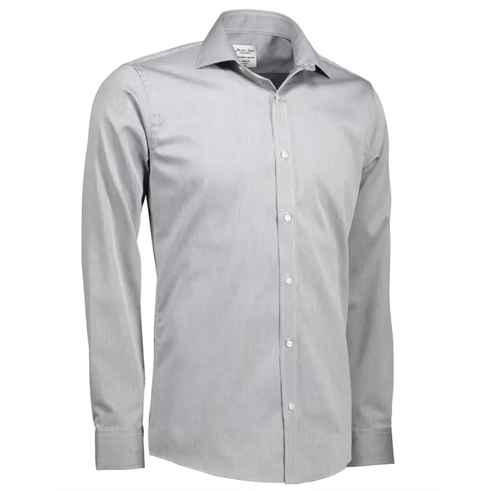 Seven Seas Fine Twill Slim fit skjorta, Silver Grey, large image number 2