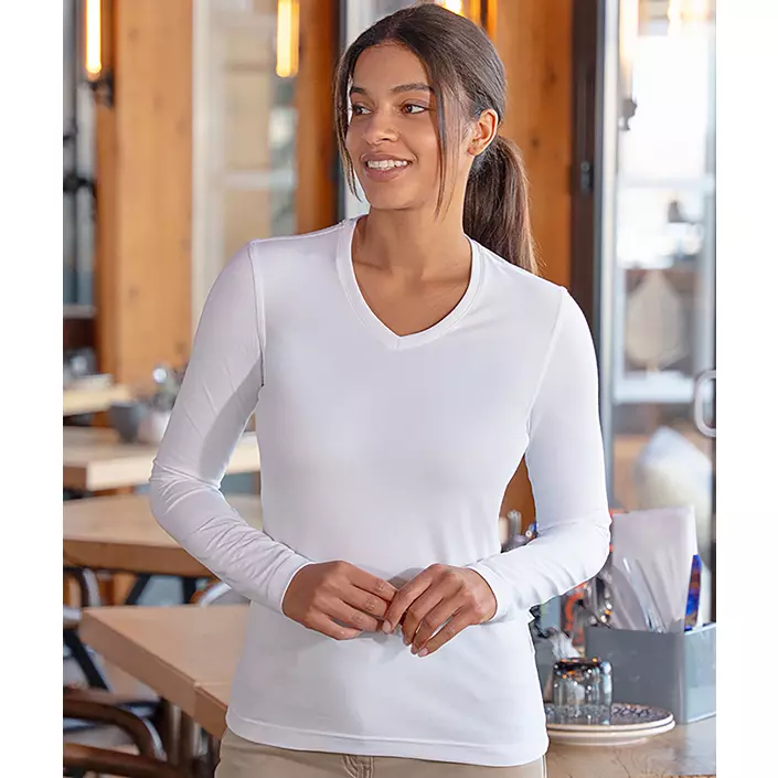 Karlowsky Casual-Flair långärmad T-shirt dam, White, large image number 1