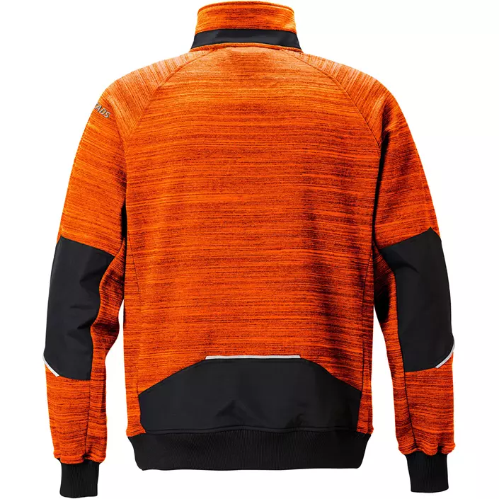 Fristads Gen Y sweat jacket 7052, Black/Hi-vis Orange, large image number 1