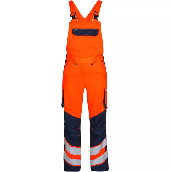 Engel Safety Light bib and brace trousers, Orange/Blue Ink, large image number 0