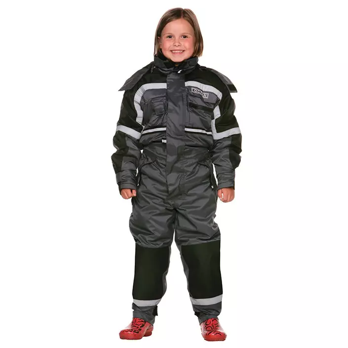 Ocean thermo coverall for kids, Grey/Black, large image number 0