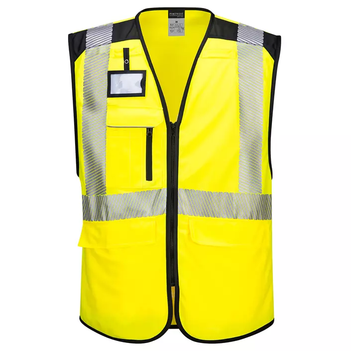 Portwest PW3 reflective safety vest, Hi-vis Yellow/Black, large image number 0