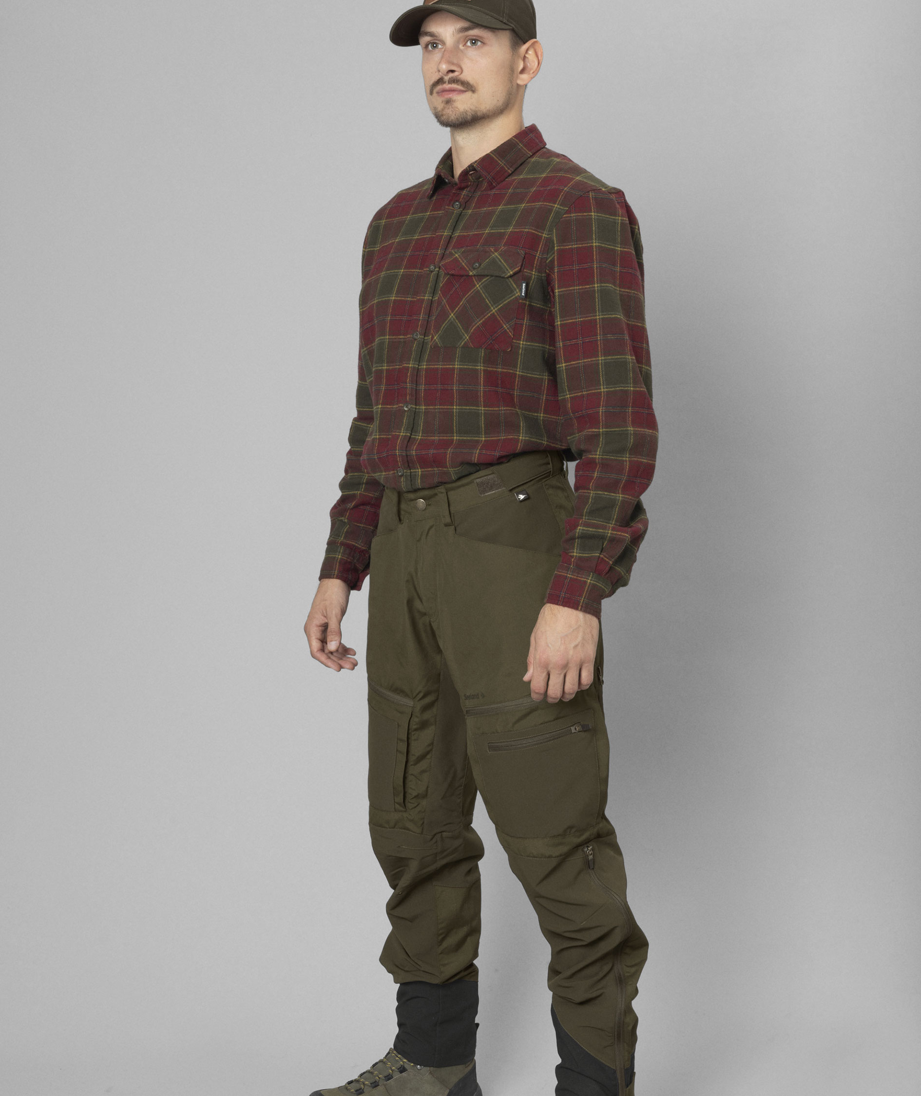 Seeland Glen skovmandsskjorte, Red Forest Check, large image number 1