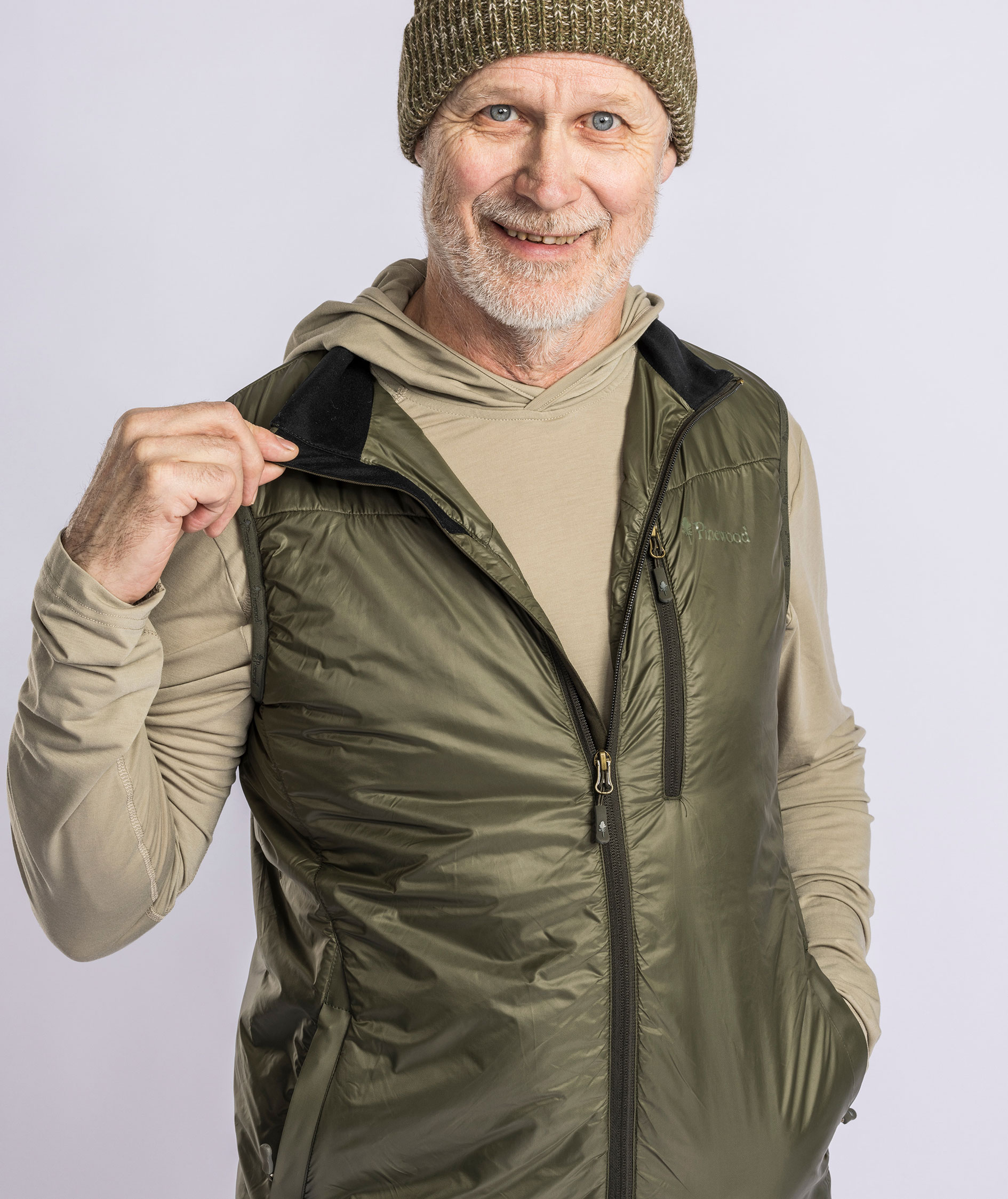 Pinewood Wool Insulation vest, Moss green, large image number 5