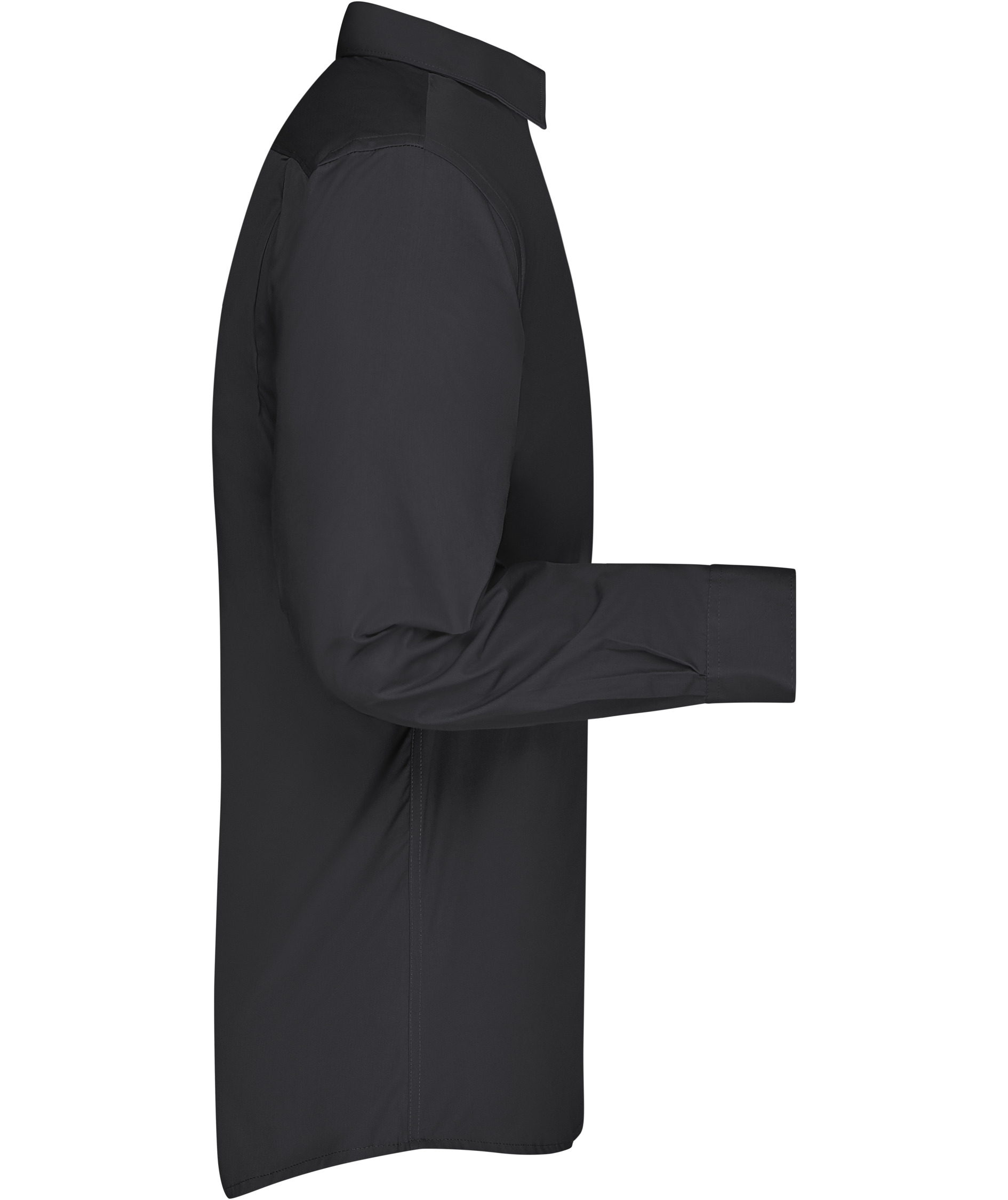 James & Nicholson modern fit skjorte, Sort, large image number 2