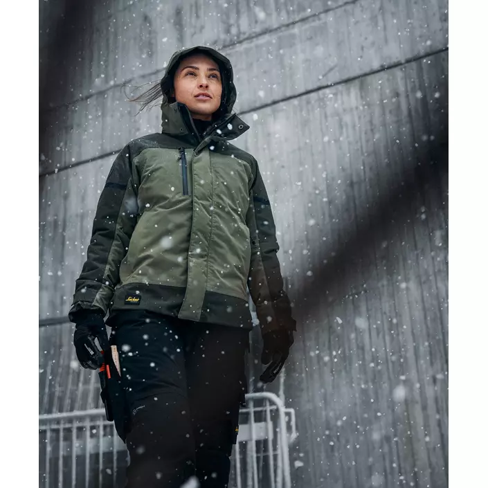 Snickers AllroundWork dame vinterjakke 1177, Khaki Green/Dark Khaki Green, large image number 6