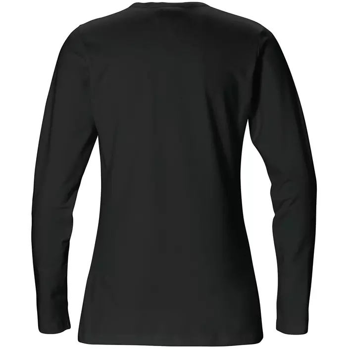 Fristads Acode langermet basic dame T-skjorte, Svart, large image number 2