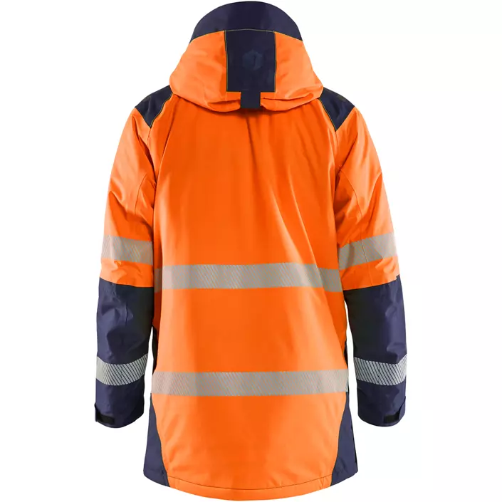 Blåkläder vinter parkajakke, Hi-Vis Orange/Marine, large image number 2