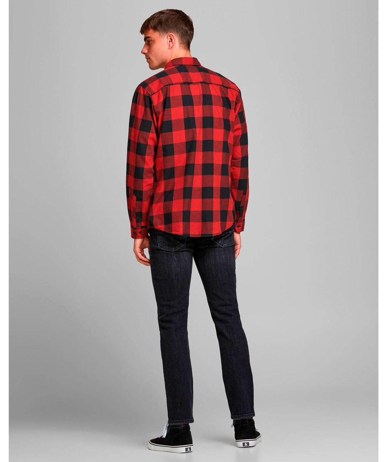 Jack & Jones JJEGINGHAM Slim fit lumberjack shirt, Brick Red, large image number 2