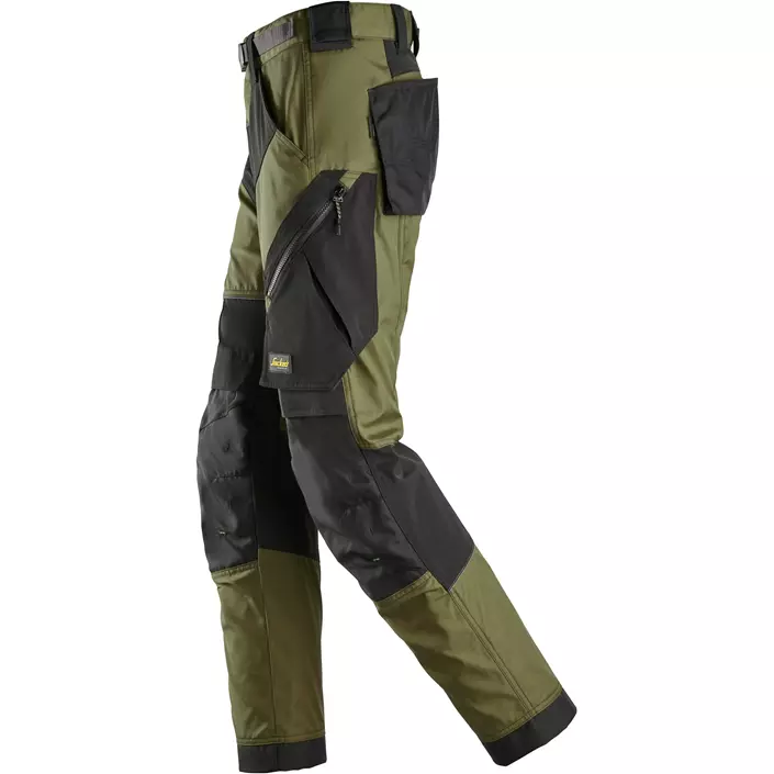 Snickers FlexiWork Arbeitshose 6903, Khaki Green/Black, large image number 3
