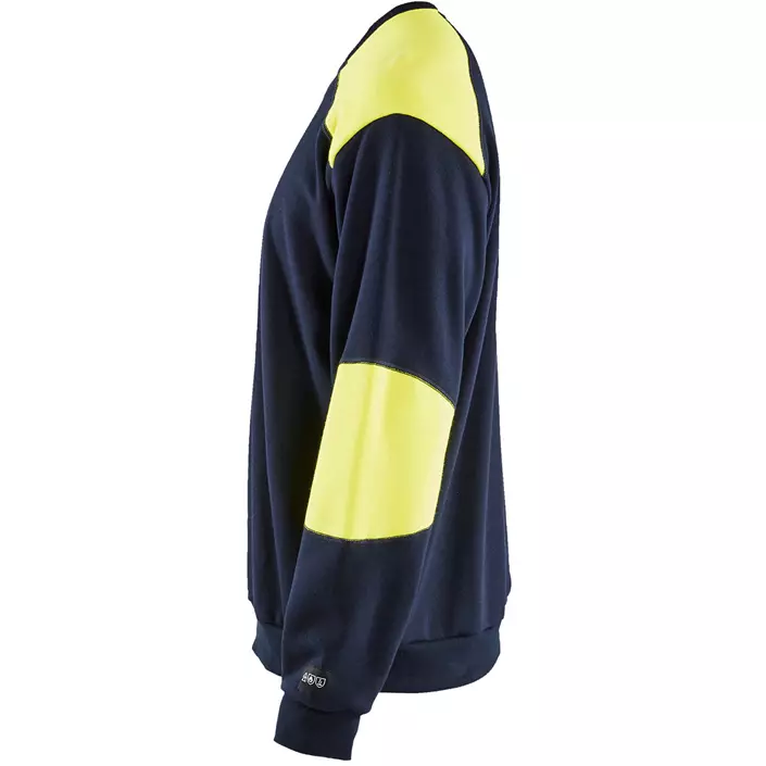 Blåkläder Anti-flame Sweatshirt, Marine/Hi-Vis gelb, large image number 2