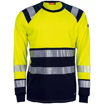 Tranemo FR langärmliges T-Shirt, Hi-Vis gelb/marine