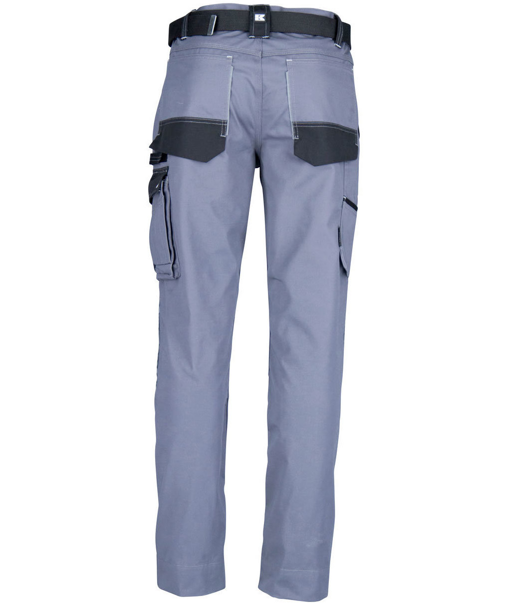 Kramp Original arbejdsbukser med b&aelig;lte, Gr&aring;/Sort, large image number 2