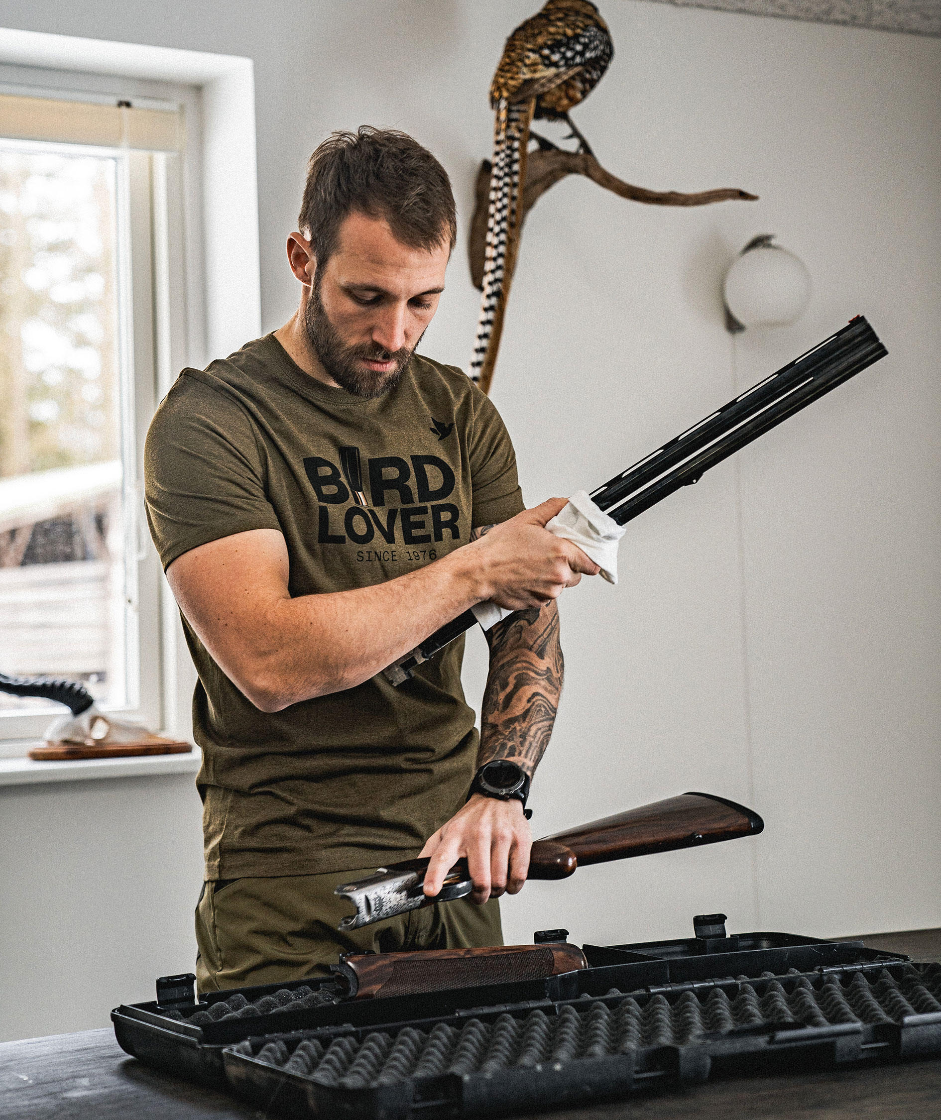 Seeland Bird Lover T-shirt, Dark olive melange, large image number 6