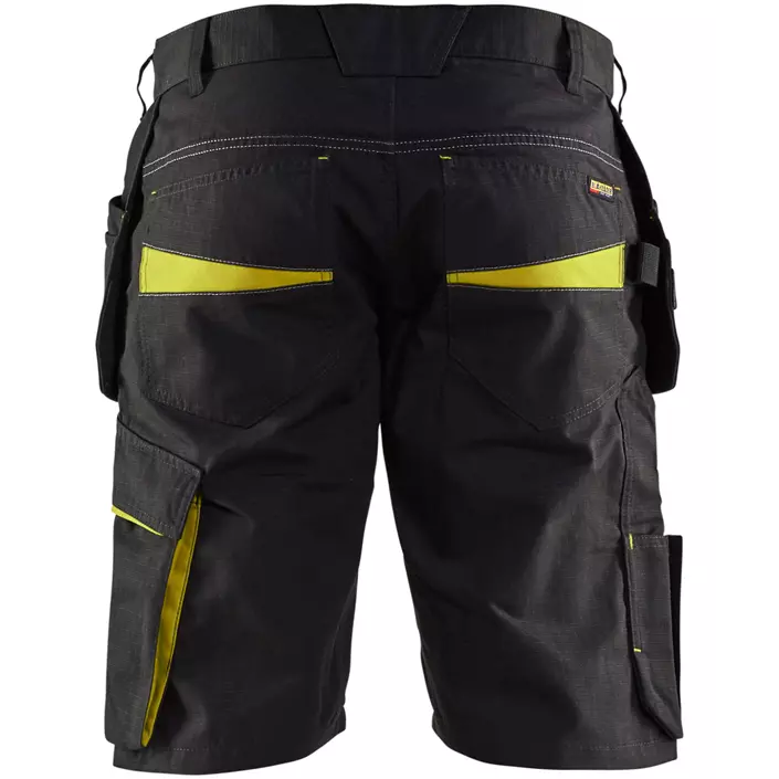Blåkläder Unite craftsman shorts, Black/Hi-Vis Yellow, large image number 1