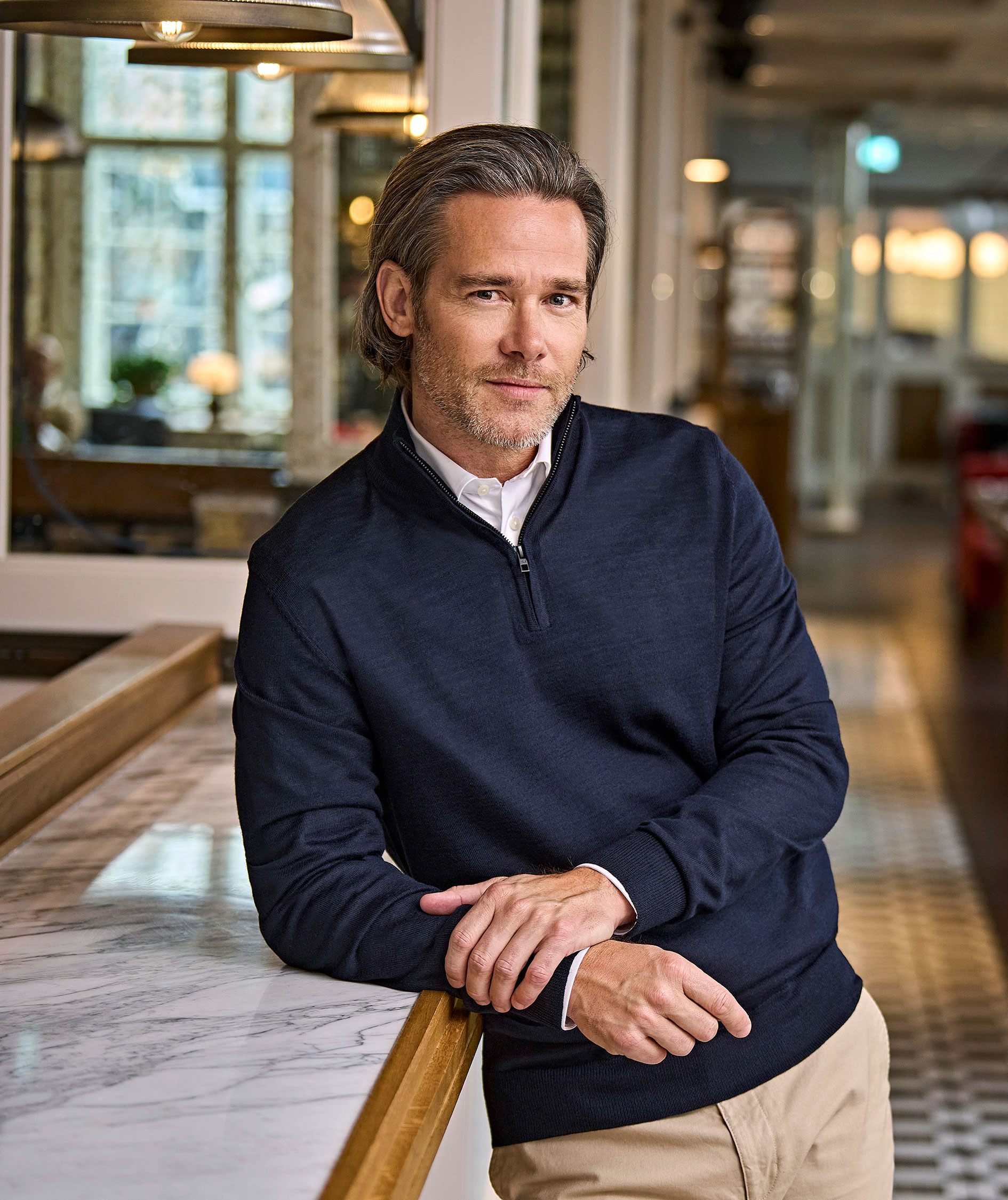 Tee Jays Half-zip sweatshirt, Navy