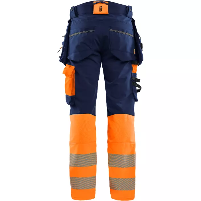 Blåkläder håndværkerbukser full stretch, Marine/Hi-Vis Orange, large image number 1