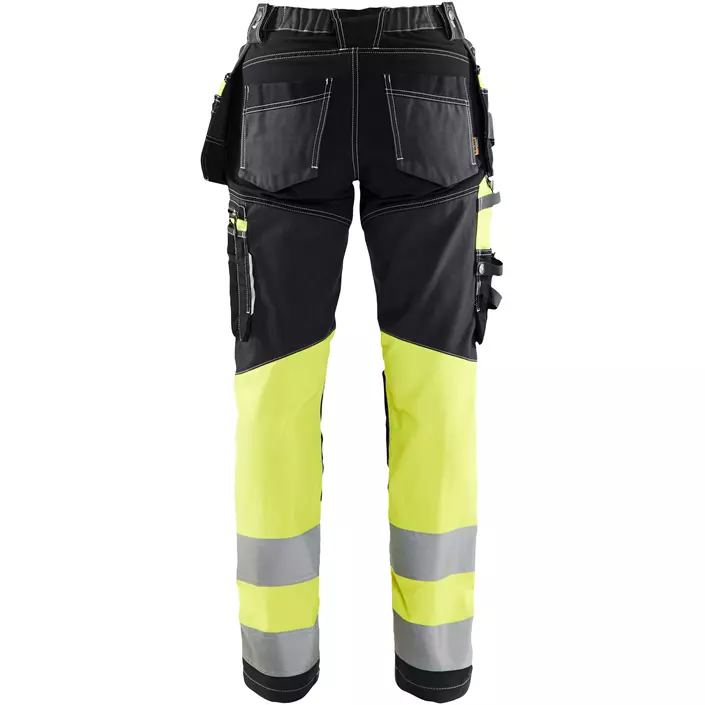 Blåkläder dame håndværkerbukser, Sort/Hi-Vis Gul, large image number 2