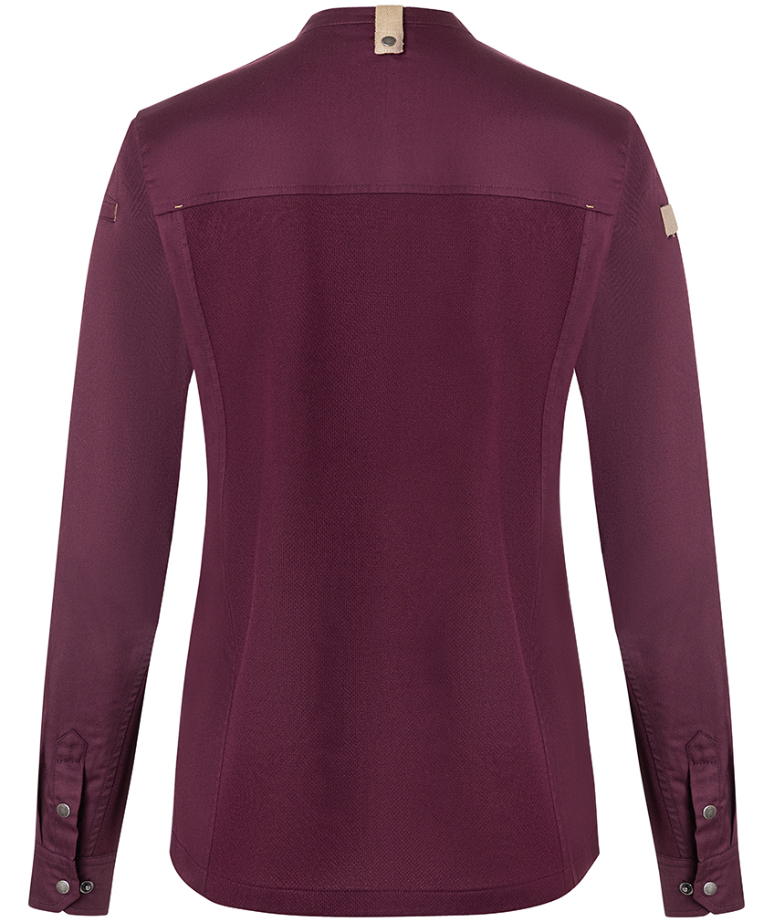 Karlowsky Green-Generation women's chefs jacket, Aubergine, Aubergine, large image number 2
