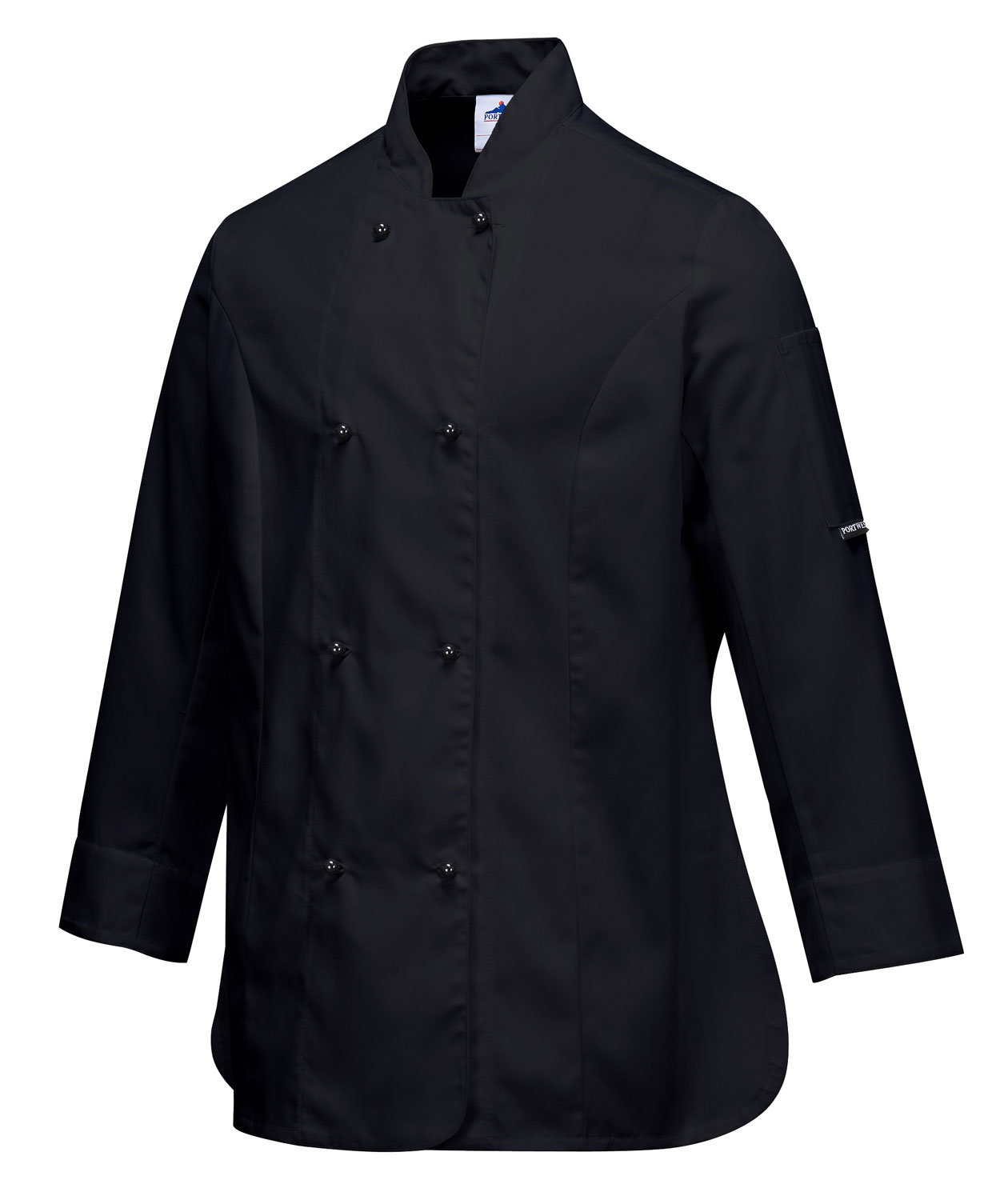 Portwest C837 women's chefs jacket, Black, large image number 1