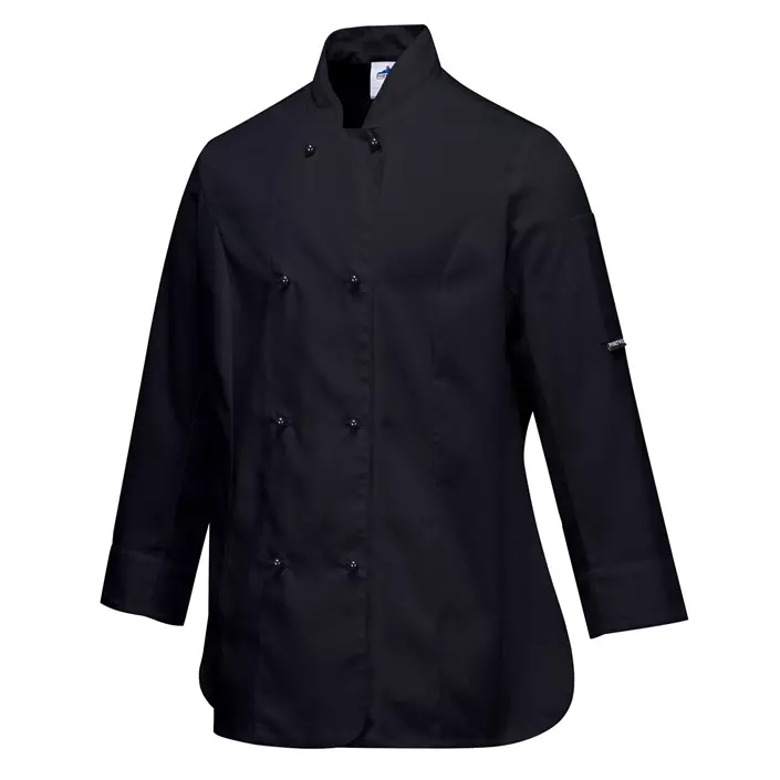Portwest C837 women's chefs jacket, Black, large image number 1