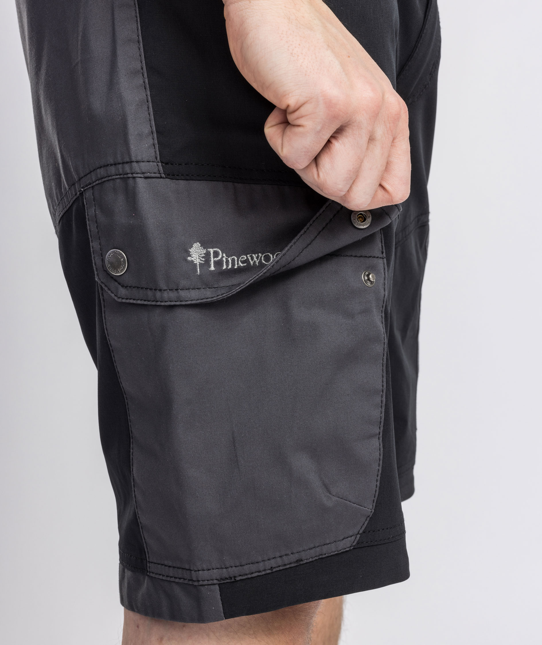 Pinewood Finnveden Trail Hybrid shorts, Sort/M&oslash;rk&nbsp;Antracitgr&aring;, large image number 7