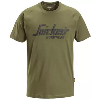 Snickers logo T-shirt 2590, Khaki green