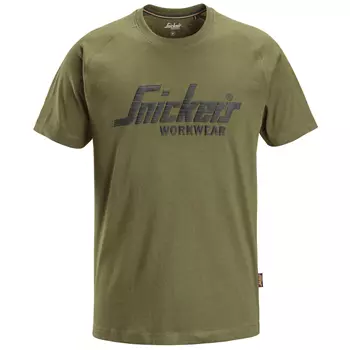 Snickers logo T-skjorte 2590, Khaki grønn