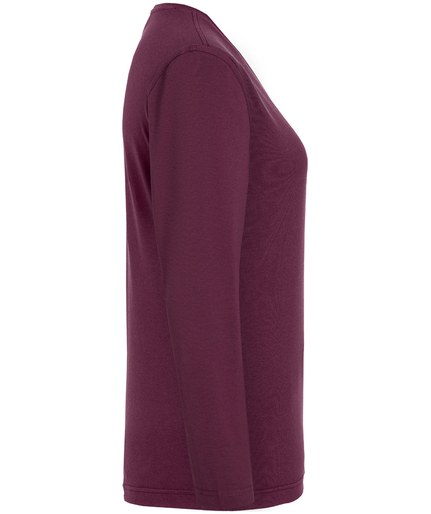 Karlowsky Casual-Flair women's long-sleeved shirt, Aubergine, Aubergine, large image number 4