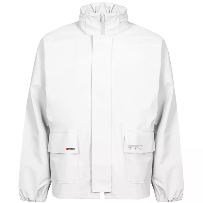 Lyngsøe PU rain jacket, White, large image number 0