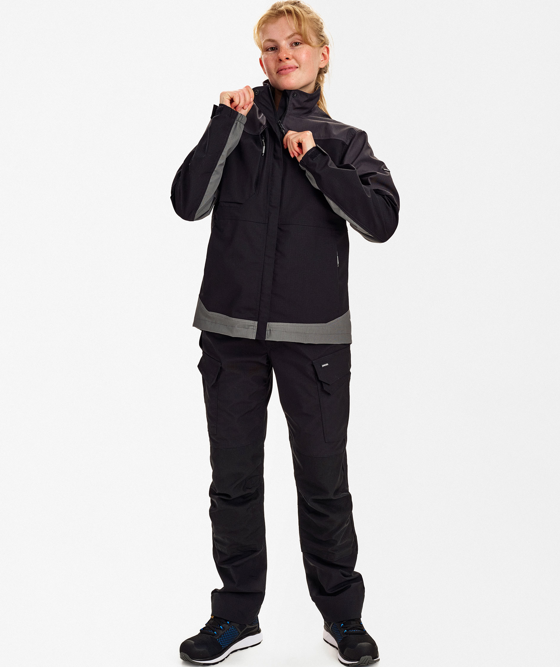 Engel Entire arbetsjacka dam, Black/Anthracite Grey, large image number 2