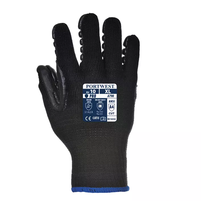 Portwest vibrationsdæmpende handsker, Sort, large image number 2