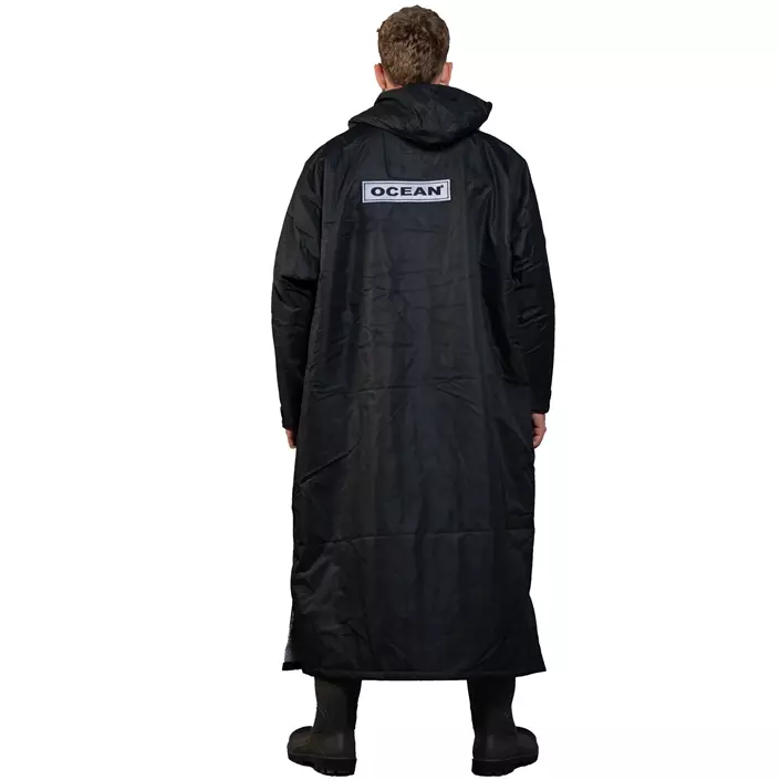 Ocean Aqua Shield poncho med lynlås, Black, large image number 1