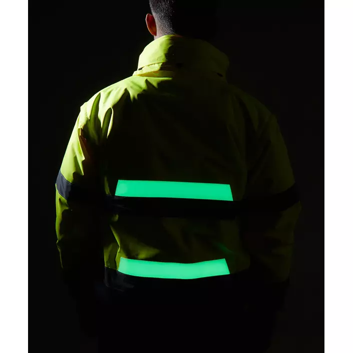 Portwest Glowtex 3-in-1 pilot jacket, Hi-vis Yellow/Marine, large image number 4