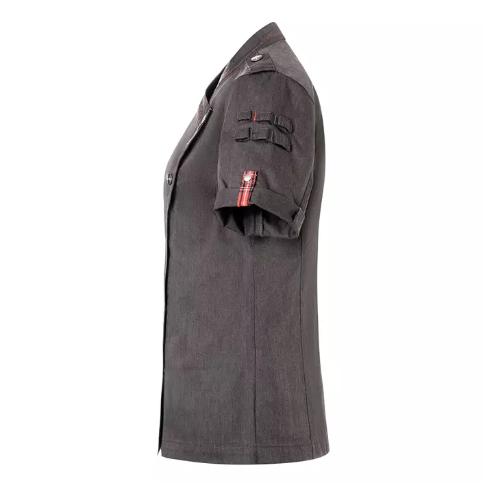 Karlowsky Denim-Style ROCK CHEF® short-sleeved women's chefs jacket, Grey denim, large image number 3